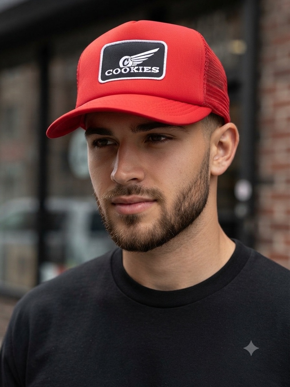 Cookies Red Trucker Hat with Logo Patch